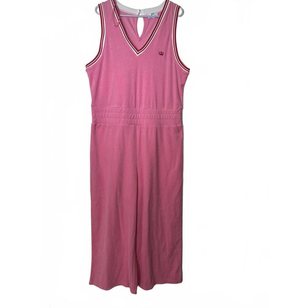 Juicy Couture Pink Sleeveless V-Neck Jumpsuit Romper
